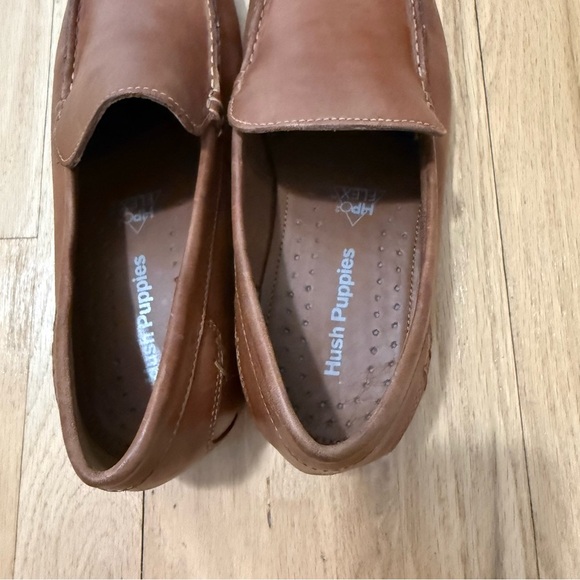 Hush Puppies Men’s Brown Leather Slip-On Loafers Size 8.5 - Picture 6 of 8